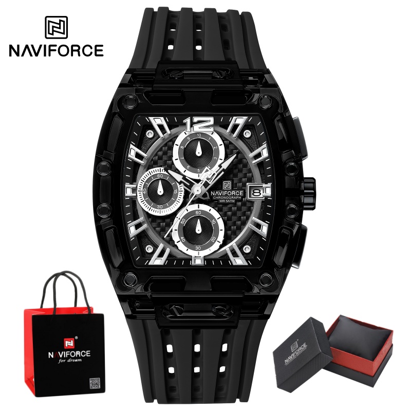 Luxury Watch Strap - Orologio da Uomo NAVIFORCE, Impermeabile 5ATM,