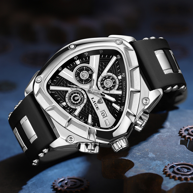 Watch Triangle Luxury - LIGE Orologio da uomo di moda