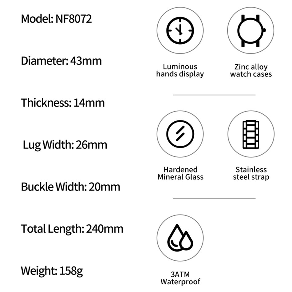 NAVIFORCE Orologi da uomo di l - Field Watch Military recensione e prezzo