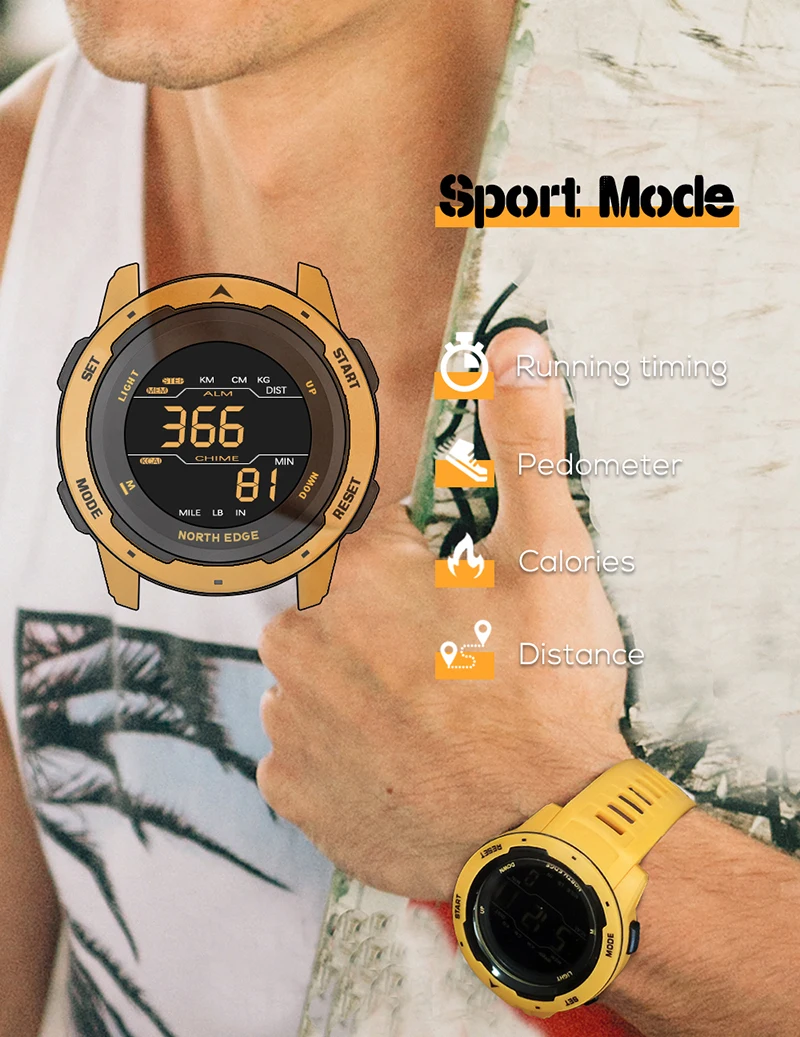 NORTH EDGE Mars Orologio sport - Field Watch Military recensione e prezzo
