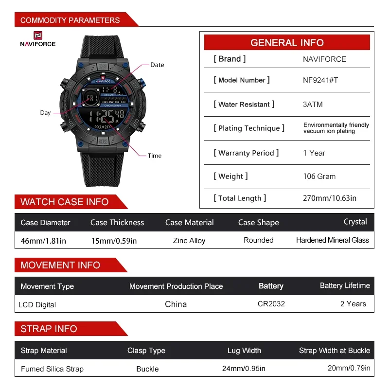 NAVIFORCE Nuovi orologi sporti - Field Watch Military recensione e prezzo